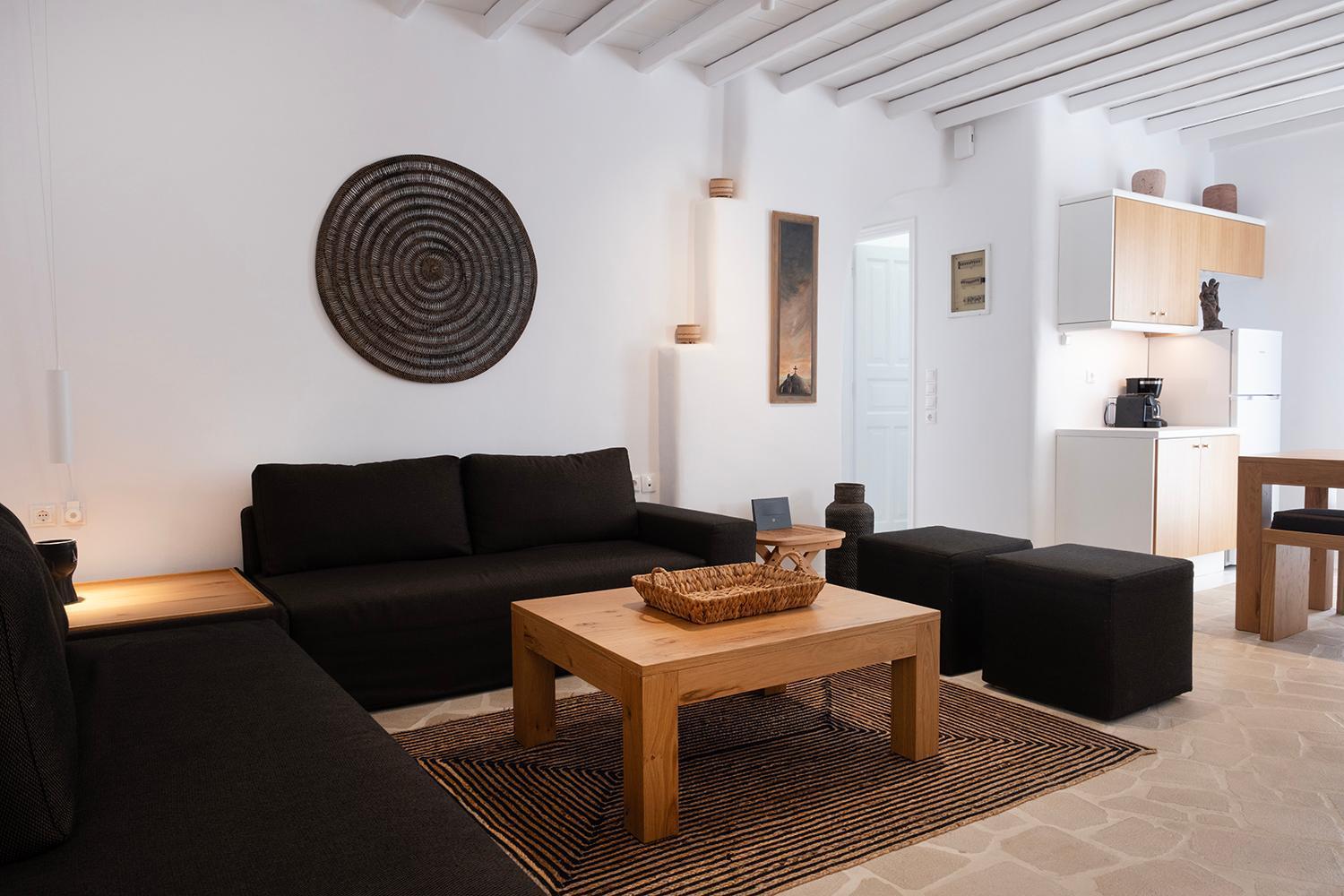 Mykonian Style W Shared Pool Houses & Nighttime Security Guard Ornos  Exterior foto