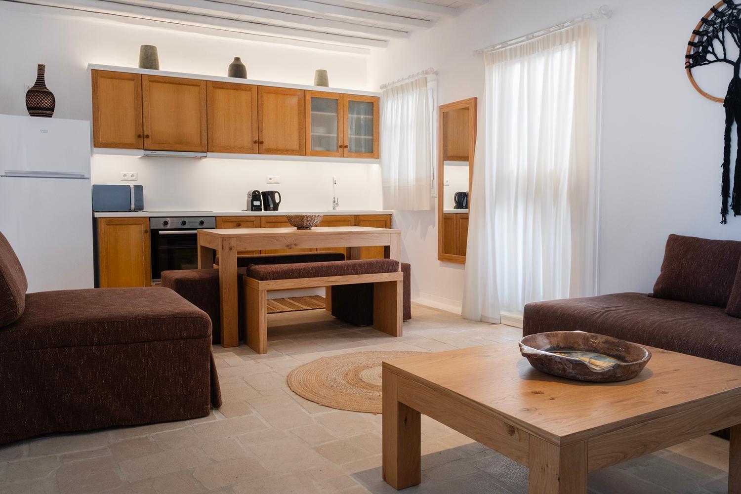 Mykonian Style W Shared Pool Houses & Nighttime Security Guard Ornos  Exterior foto