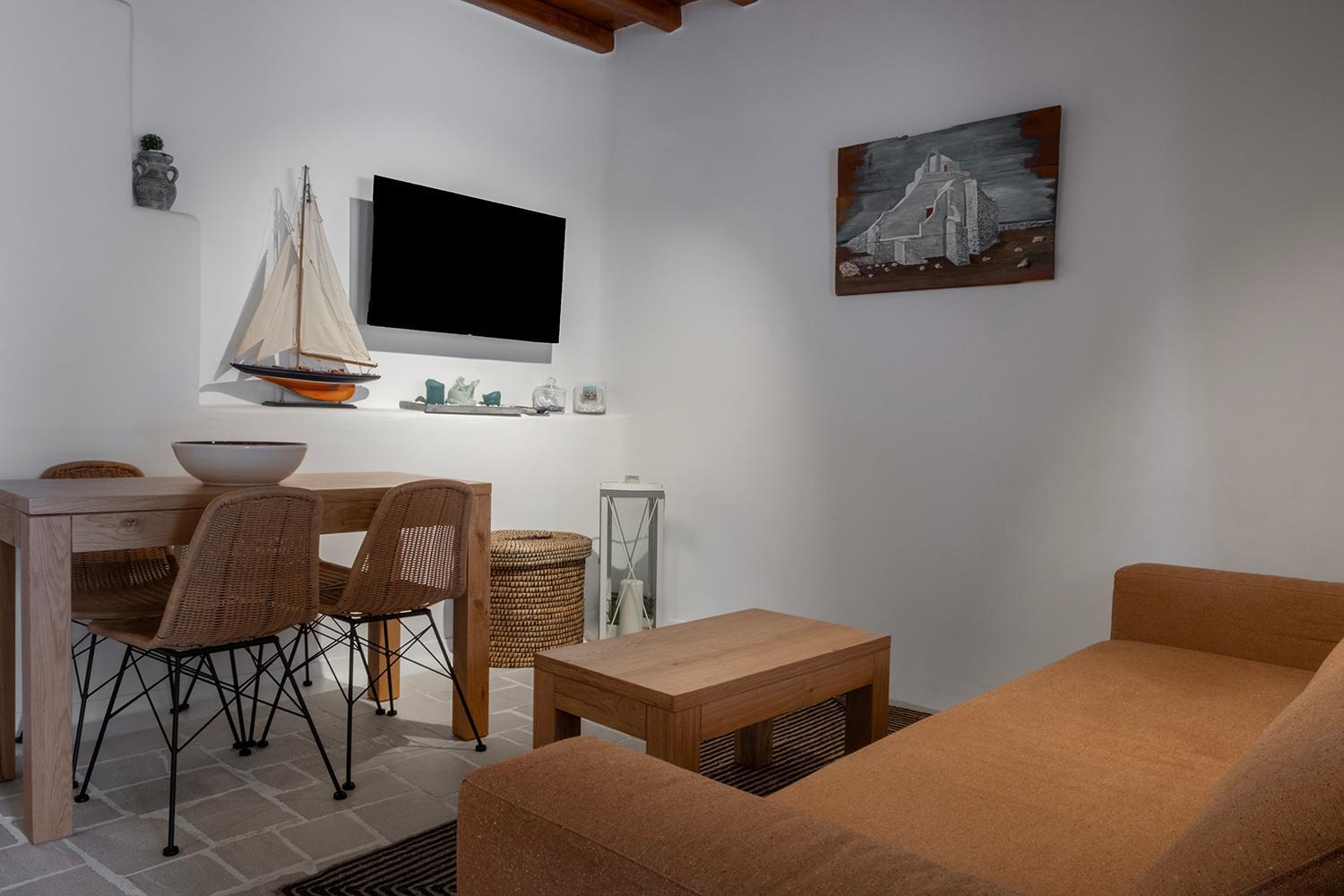 Mykonian Style W Shared Pool Houses & Nighttime Security Guard Ornos  Habitación foto