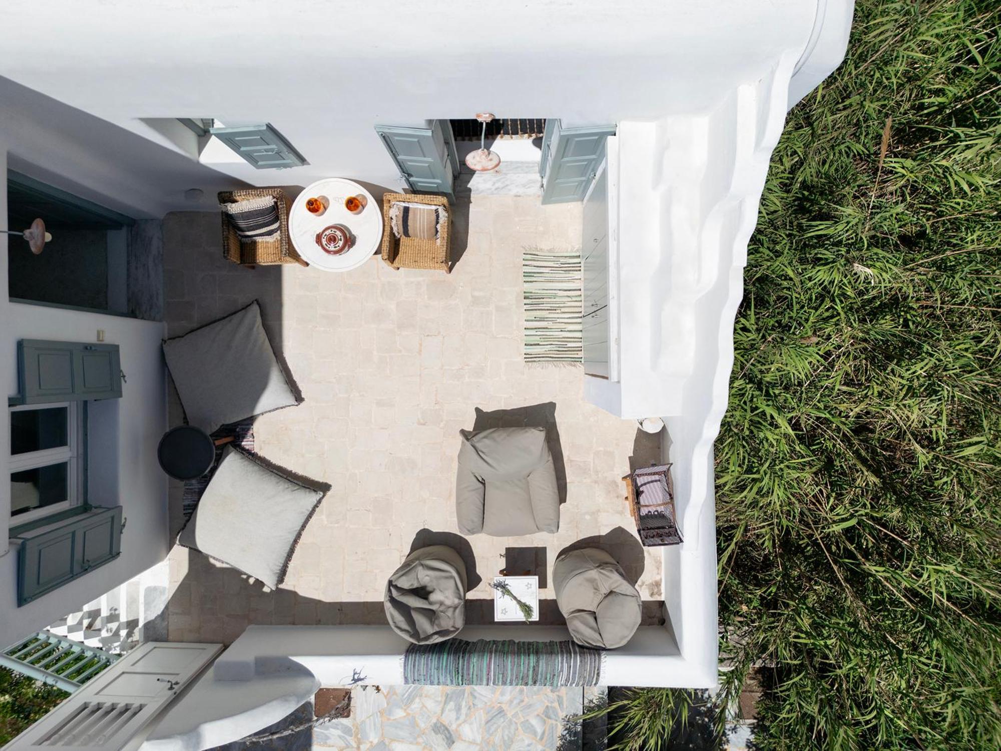 Mykonian Style W Shared Pool Houses & Nighttime Security Guard Ornos  Exterior foto
