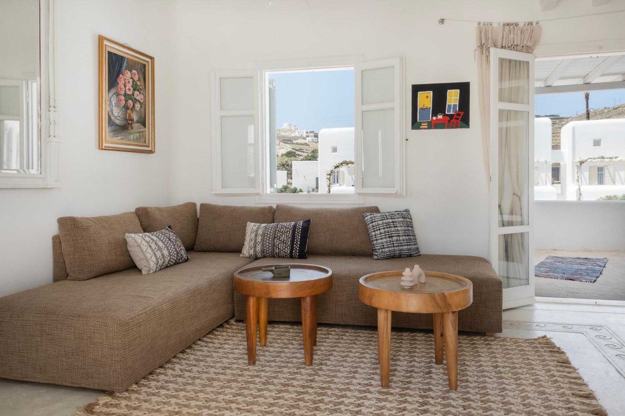 Mykonian Style W Shared Pool Houses & Nighttime Security Guard Ornos  Exterior foto